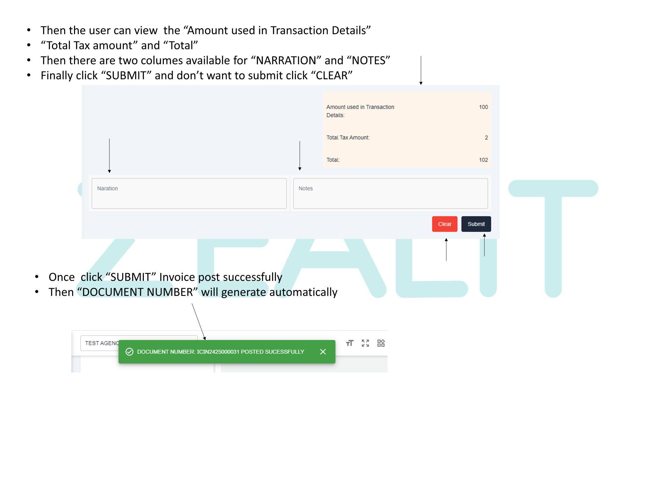 How to create customer invoice in zealit 2 0 online 