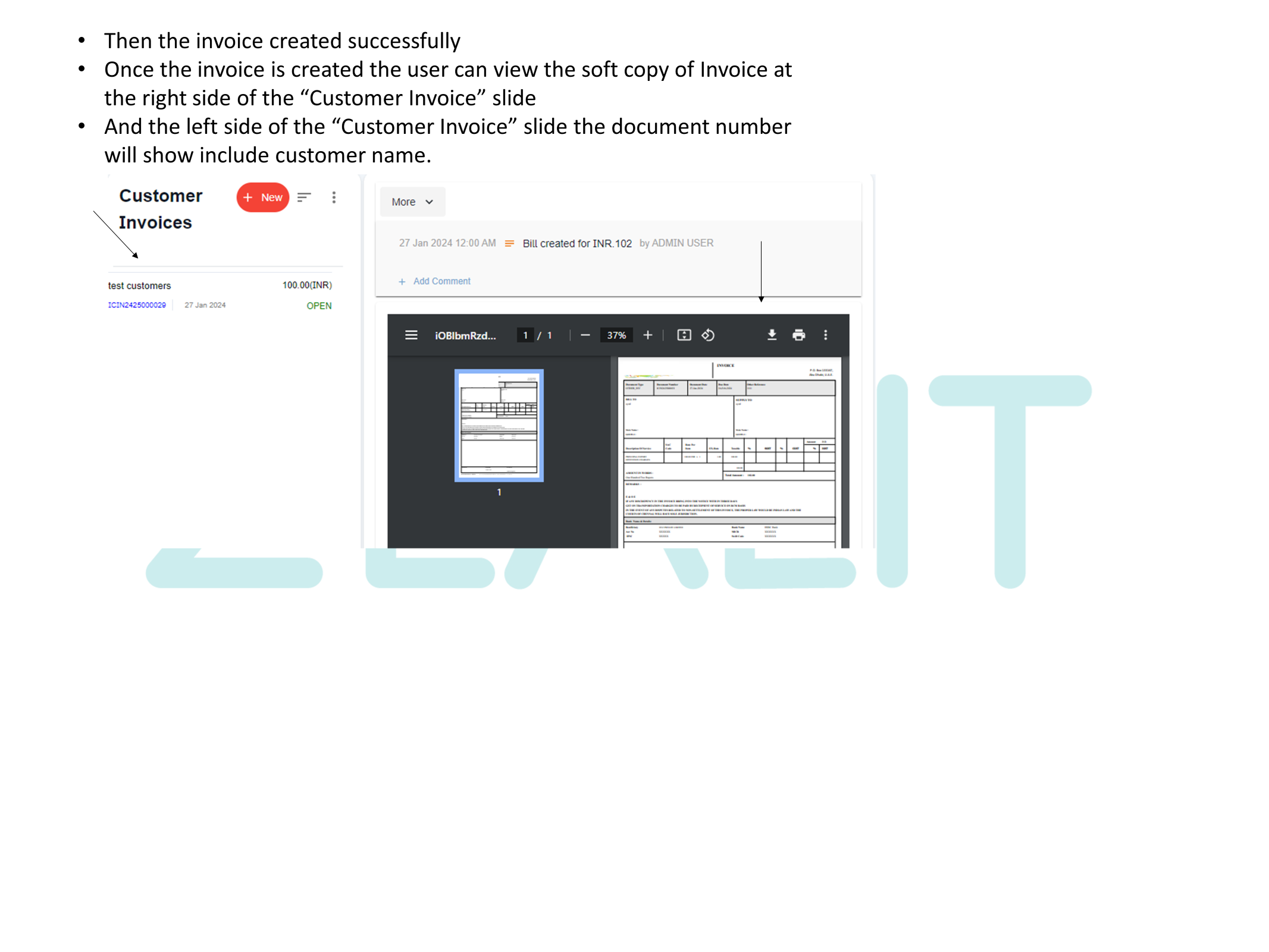 How to create customer invoice in zealit 2 0 online 